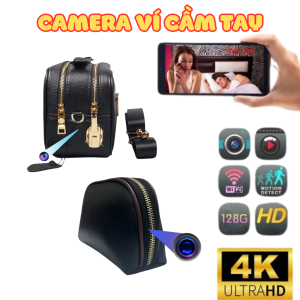 Camera ngụy trang ví cầm tay - xem trực tiếp trên điện thoại 24/24