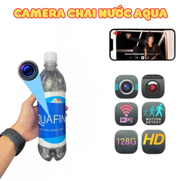 Camera Nguỵ Trang Chai Nước AQUA 01- Xem trực tiếp trên điện thoại